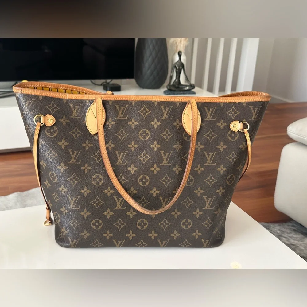 Louis Vuitton Neverfull Tote MM Brown Canvas Monogram - Picture 16 of 16